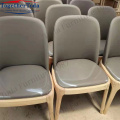 Solid Wood Cafe And Restaurant Leather Backrest Chairs