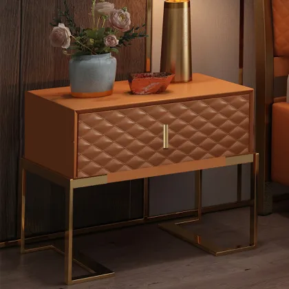 Bedside table modern grey cabinet