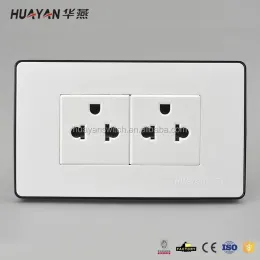 new 2 gang 3 pin electrical wall socket