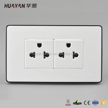 new 2 gang 3 pin electrical wall socket