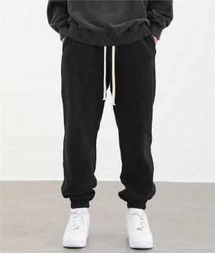 Unisex High Quality Cotton Fleece Jogger Pants with Embroidered Logo in French Terry Material