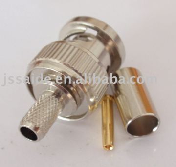 RP-BNC male crimp connector for RG58 cable