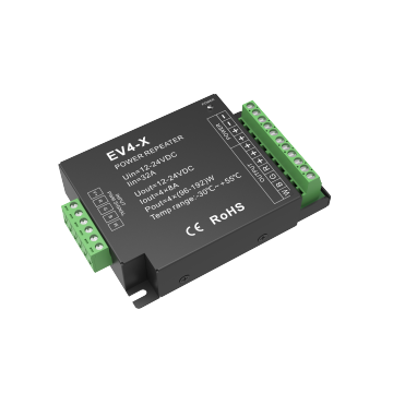 Skydance EV4-X 4 Channel 12-24VDC CV Power Repeater & LED Dimmer Controller
