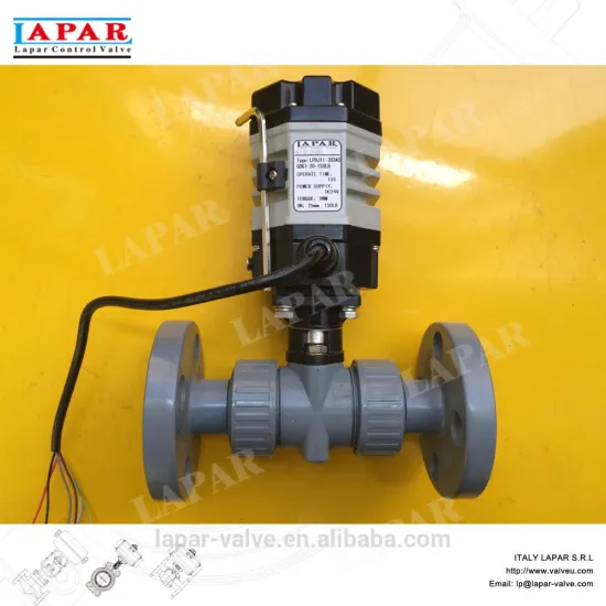LAPAR Factory Price Compact Electric Flanged CPVC Ball Valve