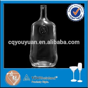 Elegant vodka mexican glass bottle with cork cap