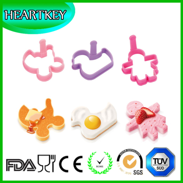 New Creative Multiple Shaped Kitchen Accessories Silicone Egg Frier Fried Pancake Ring Mould Tool