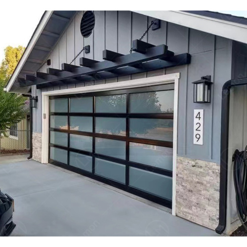 Hurricane Aluminum Sectional Glass Clear Garage Door