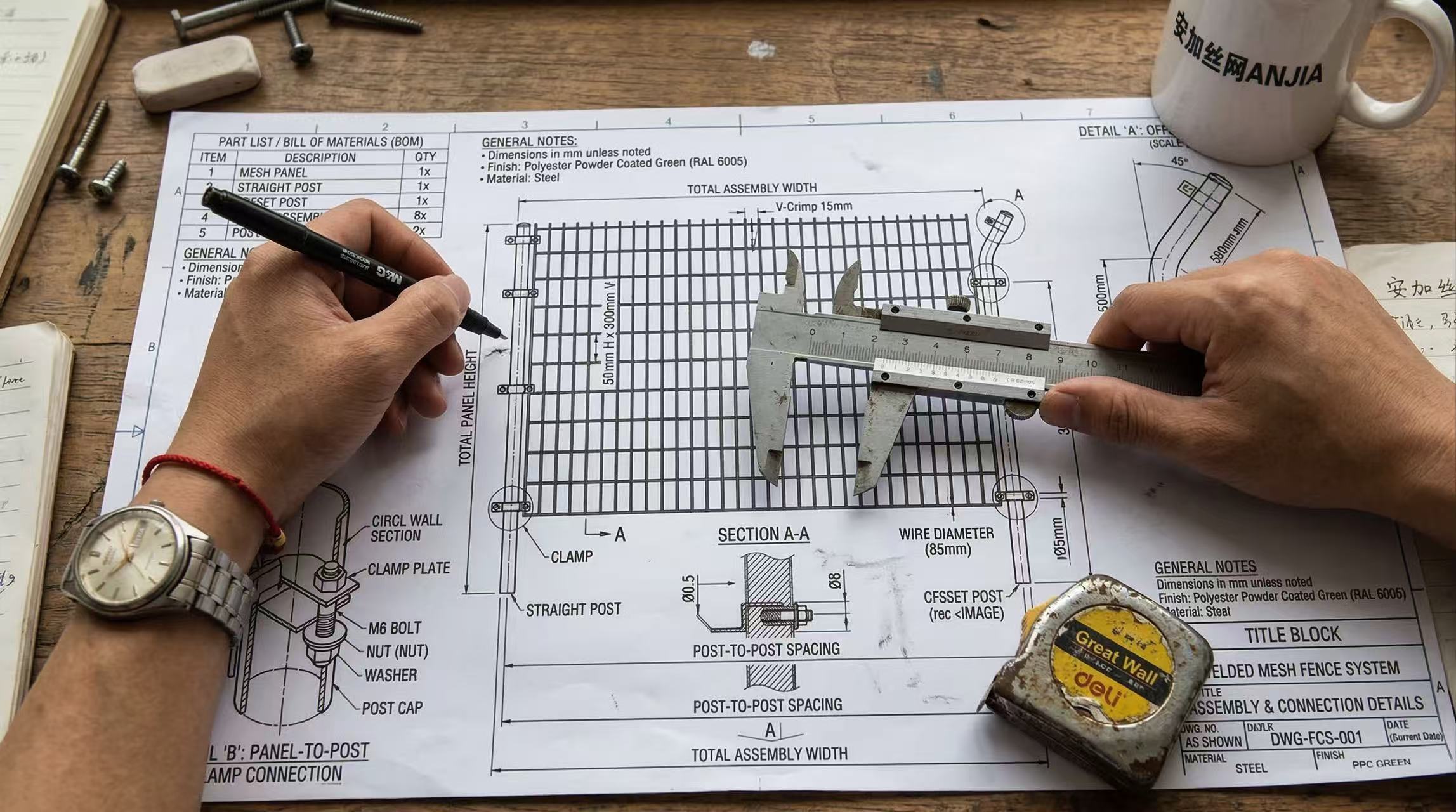 Custom wire mesh design