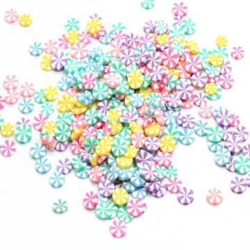 Fabrieksprijs 5mm Candy Polymeer Klei Simulatie Voedsel Plakjes DIY Decor Party Kerst Meisjes Nail Art Craft Slime Filler