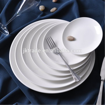 China wholesale bulk ceramic charger plate steak platter white porcelain steak plate for restaurant and hotel