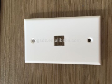 1 Port Single Gang White Keystone Wall Plate Smooth Contemporary Styling