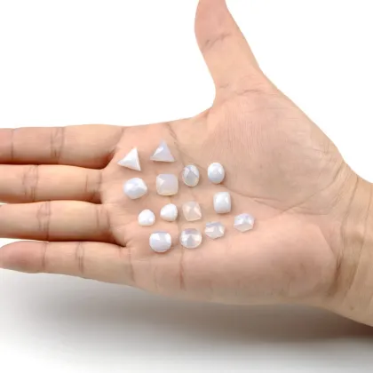 High-End Chalcedony Cabochon Bracelet and Ring