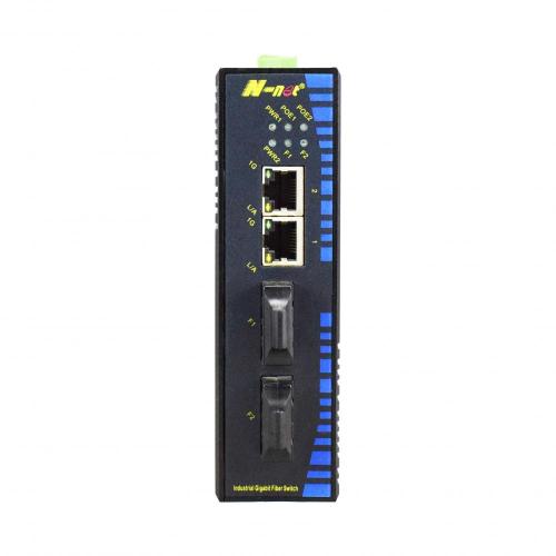 Industrial Gigabit Ethernet Switch with 2 Fiber Redundant