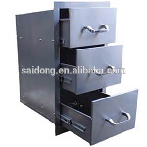 China supplier stainless steel kitchen cabinet with multi- layer drawers BBQ drawers