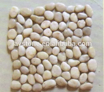White Pebbles White Pebble Stone back net
