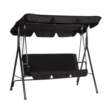 3 Seat Steel Frame Swing Chair with Adjustable Back for Garden: Your Ultimate Outdoor Relaxation Solution