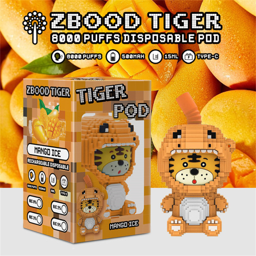 Fruit Flavor Tastes 8000puffs Zbood Tiger Disposable Vape