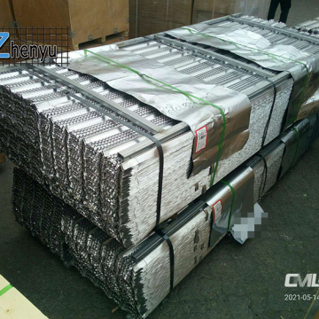 Zhenyu Galvanized Formwork Steel 450mm Hy-Ribbed Metal Mesh Lath for Non-Removal Wall Plaster and Stucco Concrete Corner Bead