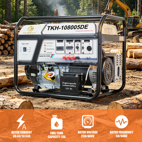 Générateur d'essence à cadre ouvert 8kw pour la construction