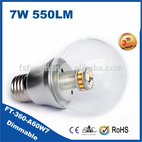 Aluminum Led housing 360 degree smd led e27 Bulb,e27 led light bulb dimmable