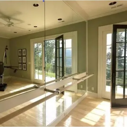 Decorative Wall Silver Mirror Glass gym safety mirror