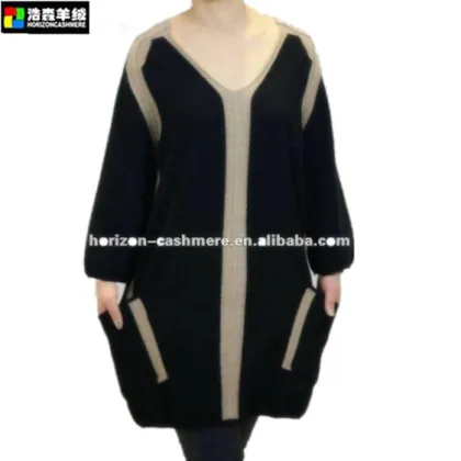 Cashmere Sweater, Black Pure Cashmere Dress