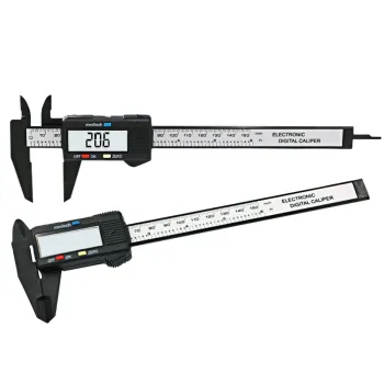 6 Inch LCD Digital Carbon Fiber Vernier Caliper Gauge Micrometer 150mm