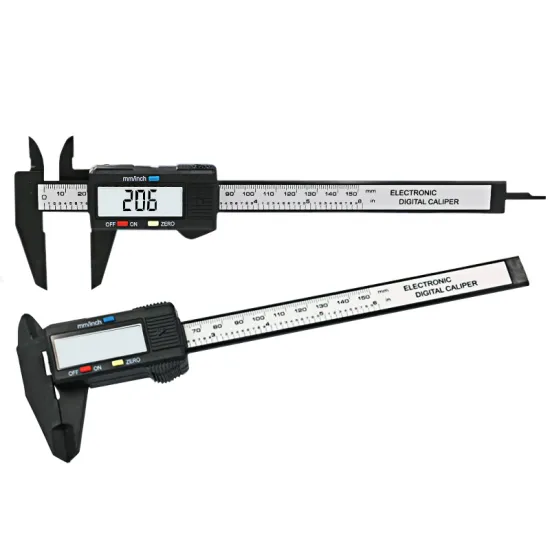6 Inch LCD Digital Carbon Fiber Vernier Caliper Gauge Micrometer 150mm