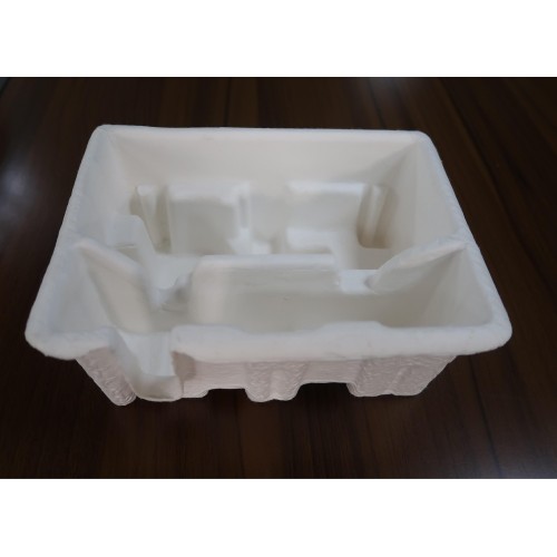 Bandeja de pulpa de papel moldeado de prensa seca ecológica