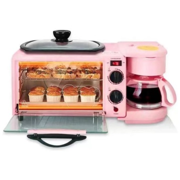 3-in-1 Electric Oven: Breakfast Maker with Coffee Maker & Toaster