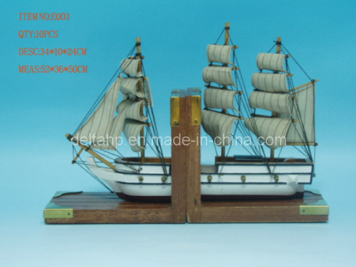 Wooden Sailing Ship Table Decoration for Christmas Gift (DTE003)