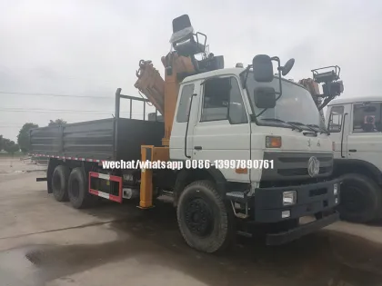 Dongfeng Dump Truck with Articulated 6.3Tons XCMG Crane