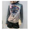 Fashion print double layer tops female