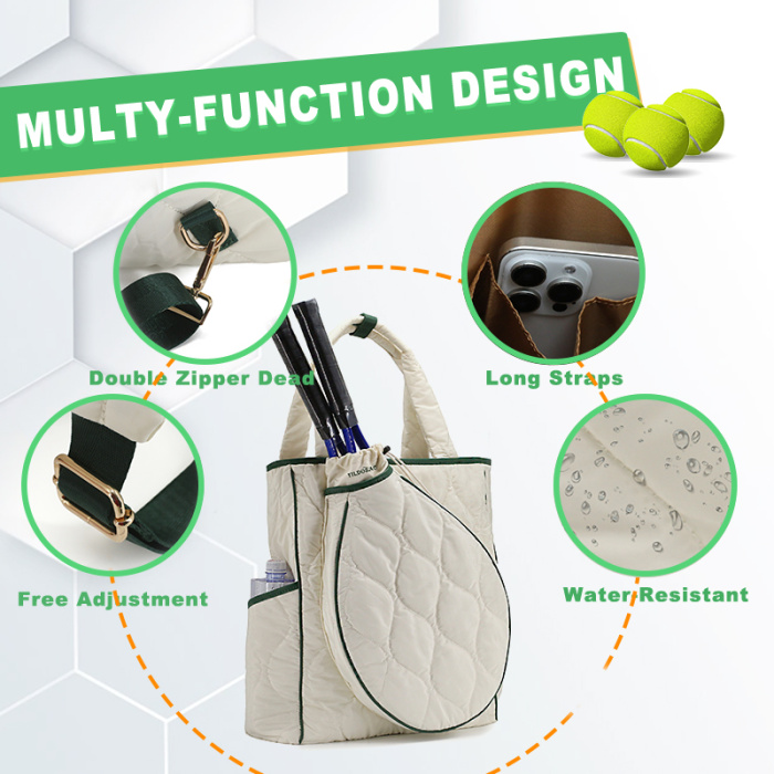 Durable Cotton Tennis Tote Bag for Sports Gear