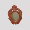 Miroir rétro de luxe avec cadre en bois