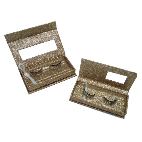 Logo Foil Gold Glitter Eyelashes Paper Box