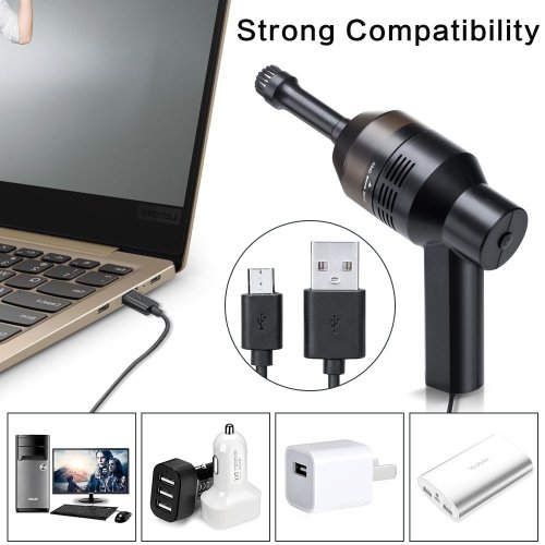 Rechargeable mini cordless USB cleaner para sa computer.