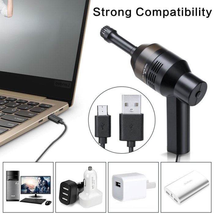 Επαναφορτιζόμενη ηλεκτρική σκούπα Mini Computer για αυτοκίνητο υπολογιστών