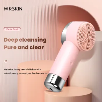 KSKIN 2023 New Electric Sonic Facial Cleansing Brush - Waterproof Face Cleanser OEM/ODM Silicone Brush
