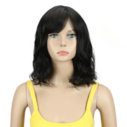 Rebecca Fashion  Pink Wig Cosplay Wig Short Wig For Black Women Straight Hair Synthetic Heat Resistant 12 Inch cosplay synthetic