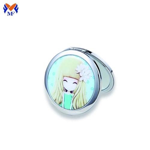 Metal custom silver compact pocket mirror