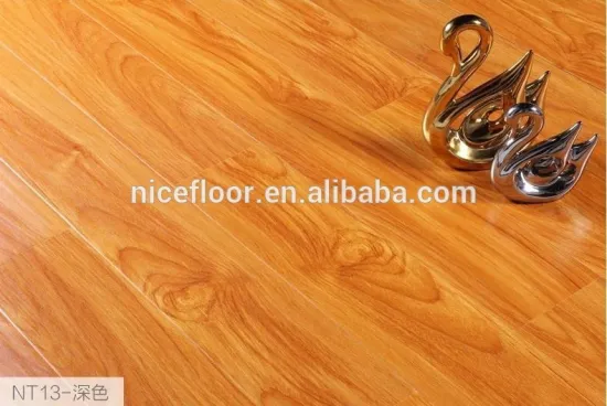 Handscraped surface 4 edges wax sealed laminate wood flooring