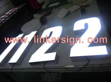 wall mounted advertising resin led letter sign