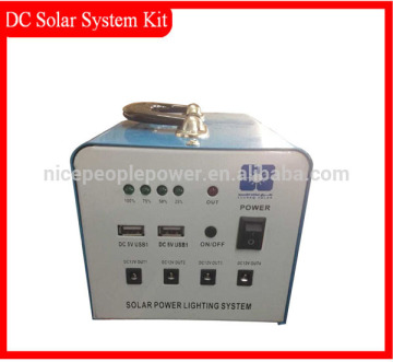Nice Power 15W DC Solar System Kit , 2 Led light ,solar panel , battery