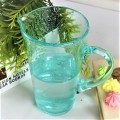 Custom Green Bubbles Recycled Glass Handle Water Jug