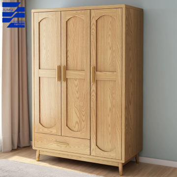 Glamorous Solid Wood Rattan Door Wardrobe for Small Bedrooms