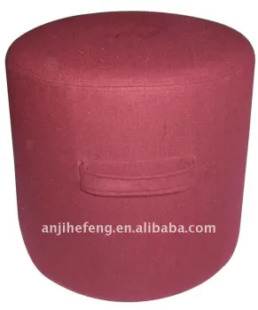 fabric round single ottoman, bench, footstool