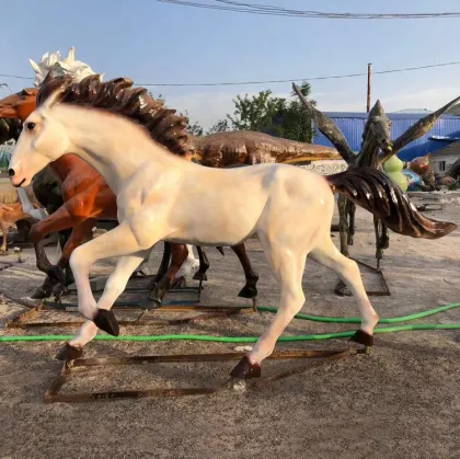 Hot sale life size horse sculpture resin stallion statue