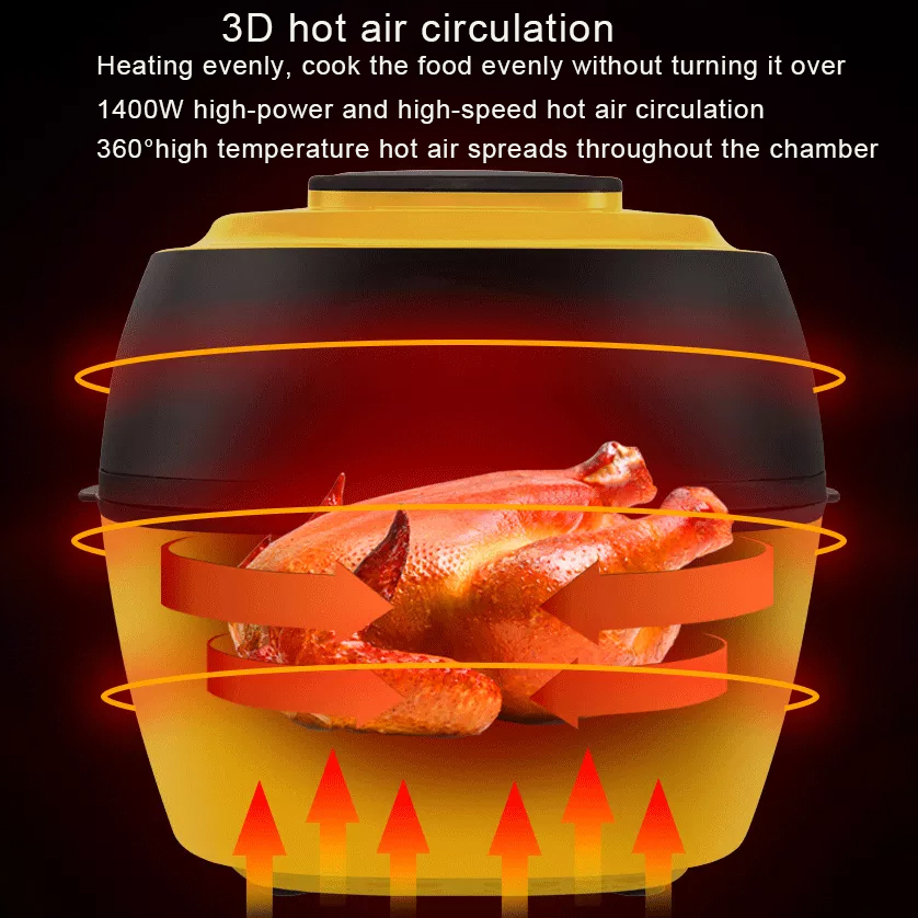 Fryer à air visuel multifonction numérique 8L