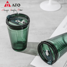 ATO Water Beer Wine Green Drinking Glass Cup